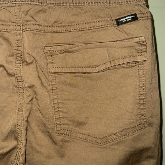 Unionbay Youth Jogger School Uniform khaki Pants size 10/12 Drawstring waist - Picture 10 of 11